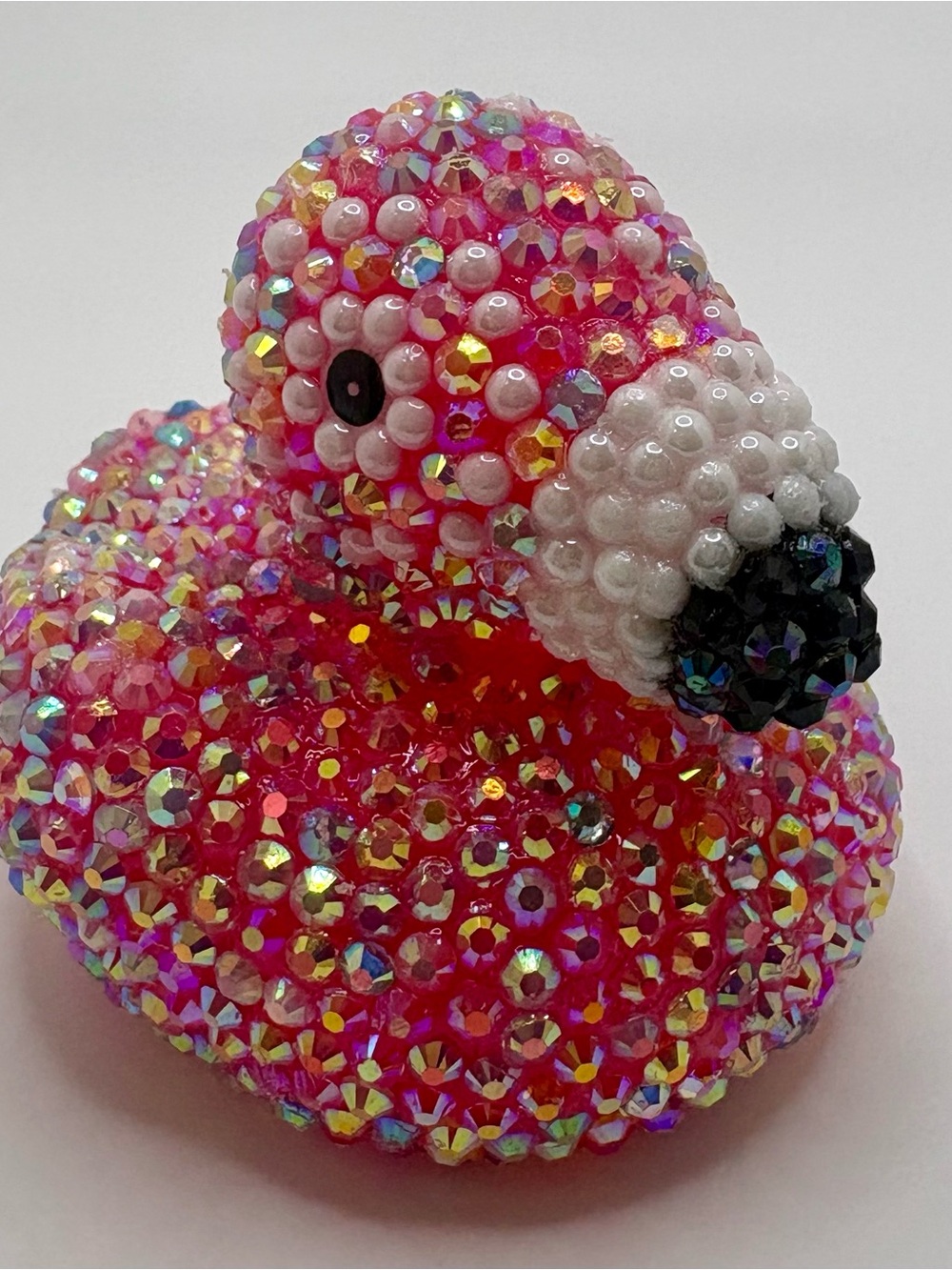 ‘Aurora Flamingo’ Cruise/Jeep Duck, Custom Embelished 2in x 2in